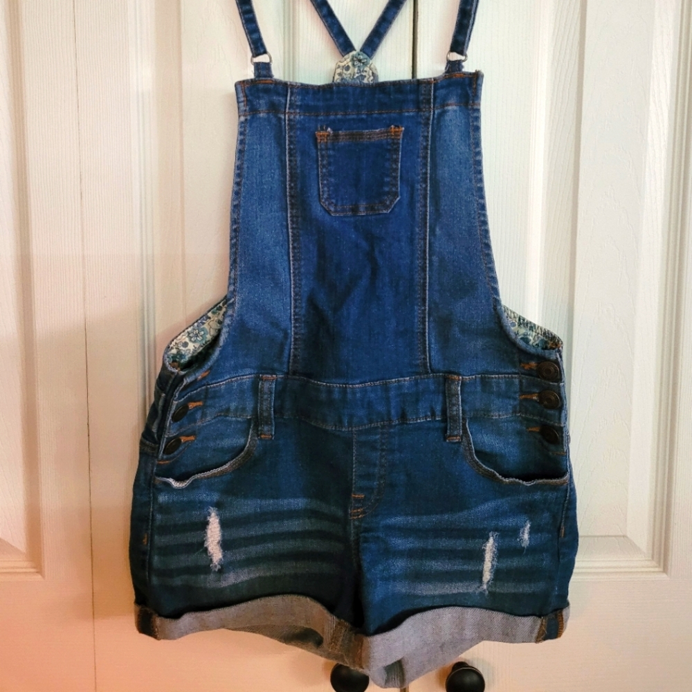Denim Shorts Overalls